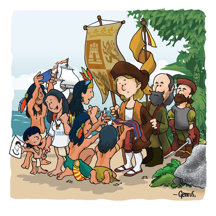 Seremi pide disculpas por compartir ilustración del descubrimiento de América con Cristiano Ronaldo