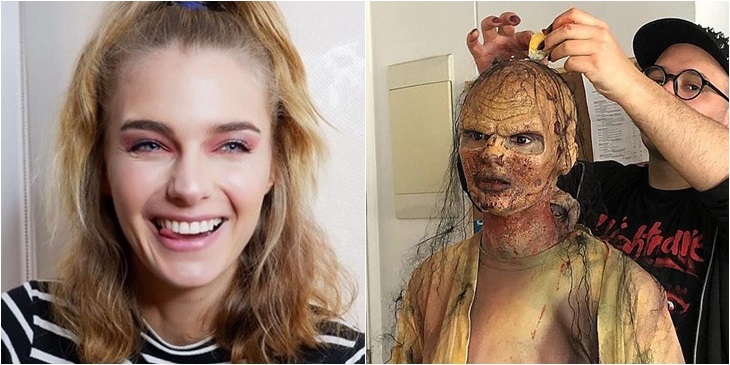 Pin Montané adelantó su Halloween: actriz se vistió de 'zombie' y tardó 6 horas en lograr el cambio