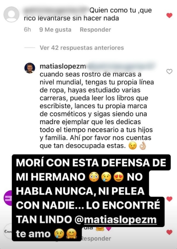 defensa del hermano de Coté López