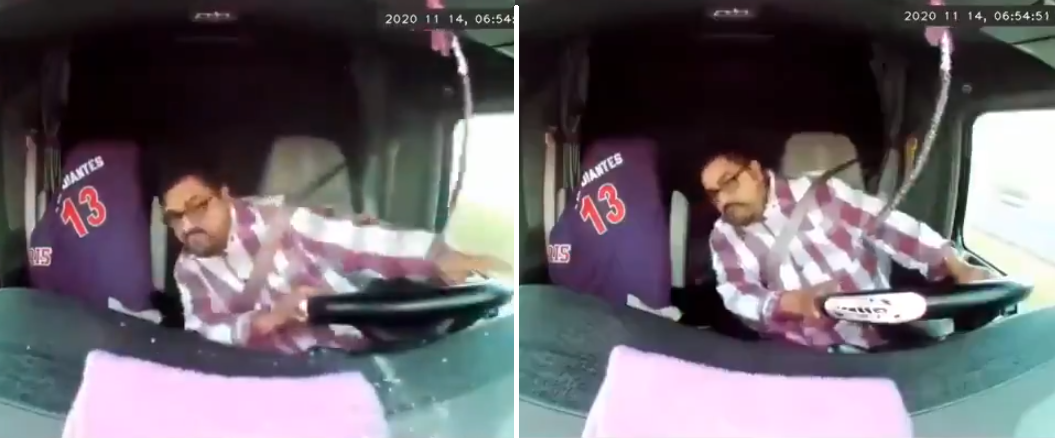 Intentaron asaltar a camionero en carretera en México: video muestra cómo esquivó los disparos