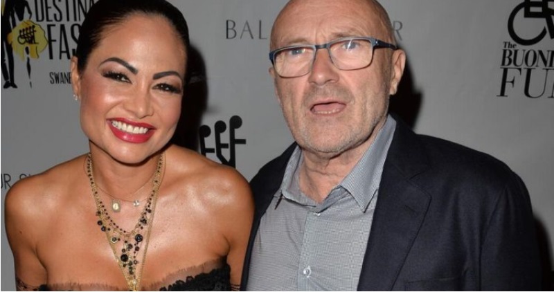 Phil Collins y Orianne Bates