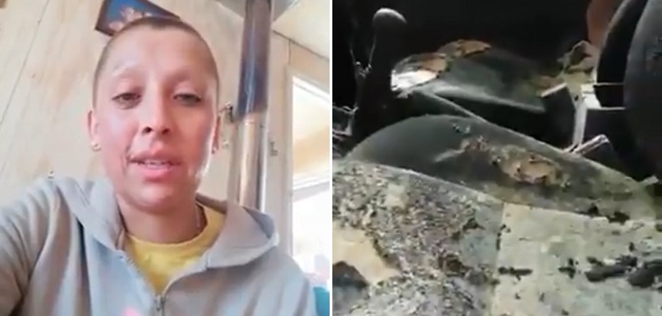 Mujer denunció en redes sociales que expareja carabinero le incendió el auto: 