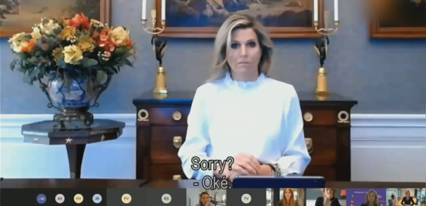 Máxima de Holanda y su reacción ante comentario grosero en reunión de Zoom que es viral