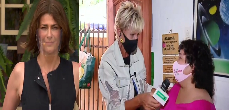 Raquel Argandoña se quebró en reencuentro con señora a la que le arrendaron una casa en Bienvenidos