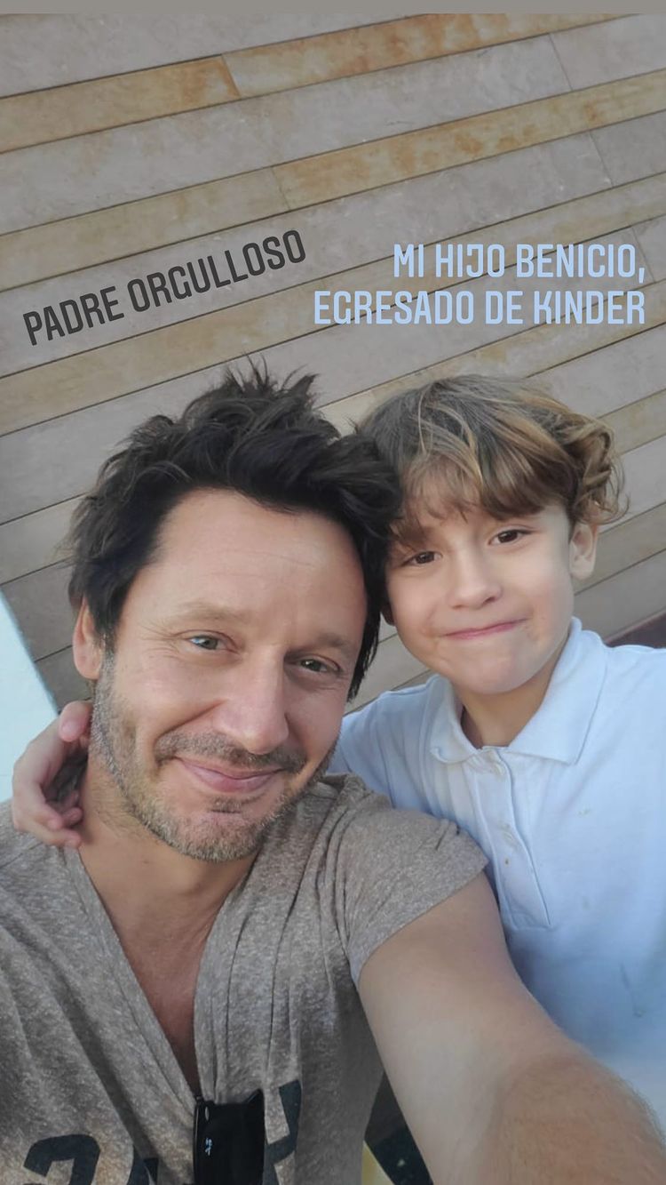 Benja Vicuña y su hijo Benicio