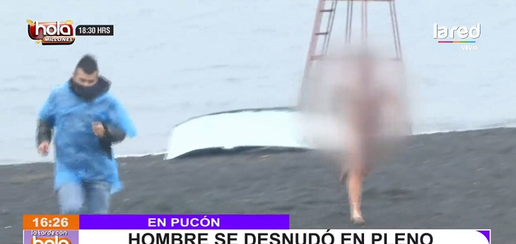 Hombre se desnudó en pleno eclipse y agredió a la gente en Pucón: amenazó con matarlos a todos