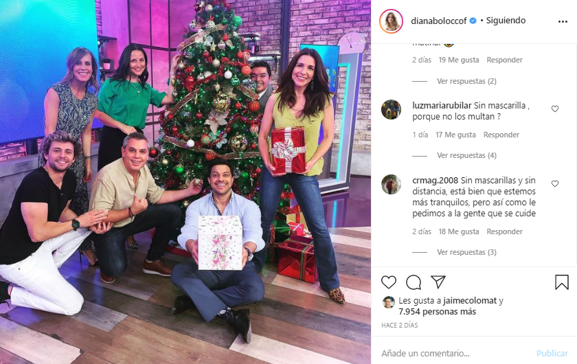 Equipo de Mucho Gusto sin mascarillas