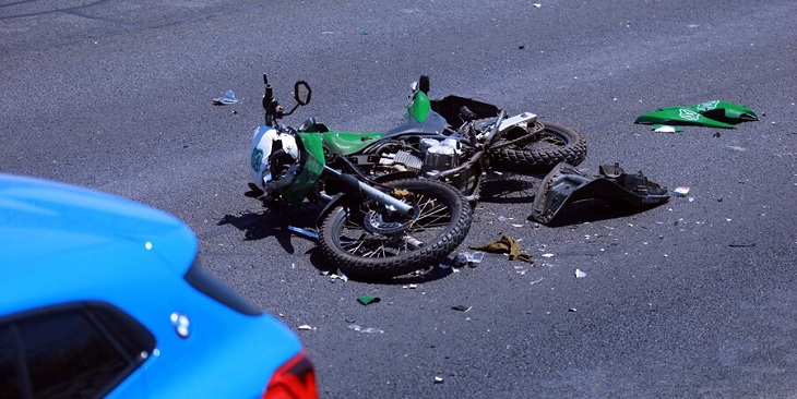 carabineros atropellados moto