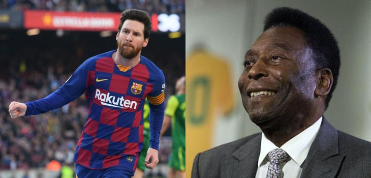 Messi iguala a Pelé como máximo goleador de un mismo club: el astro de Brasil lo felicitó