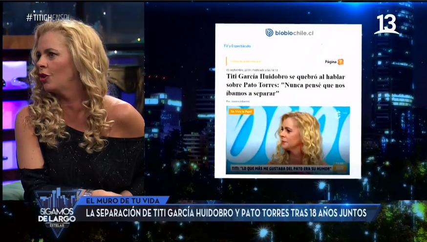 Titi García-Huidobro habló del quiebre con Pato Torres