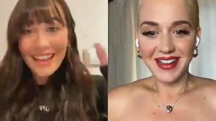 Katy Perry y cantante española Aitana, emocionaron a fanáticos con primera videollamada juntas