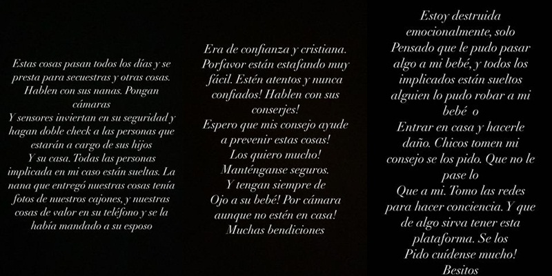 Lisandra Silva sufre robo en su casa