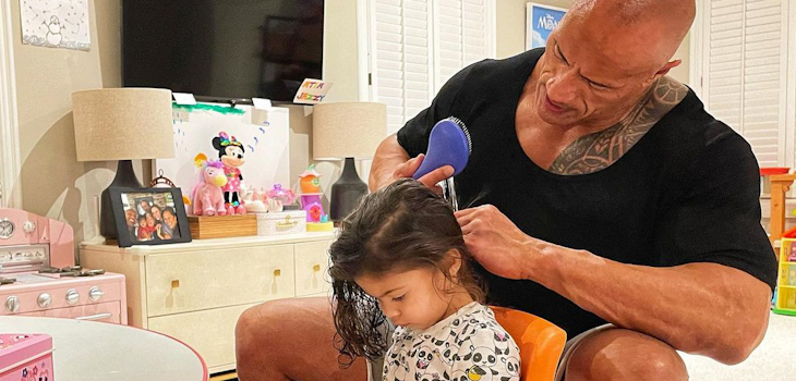 Dwayne Johnson demostró con tiernas postales que en casa no es 'rudo': es el estilista de su hija