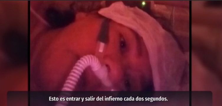 Paciente COVID se grabó desde la UCI: 