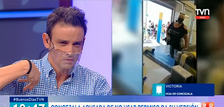 Tensión en vivo: hija de concejala acusada de infringir cuarentena se lanzó contra matinal de TVN