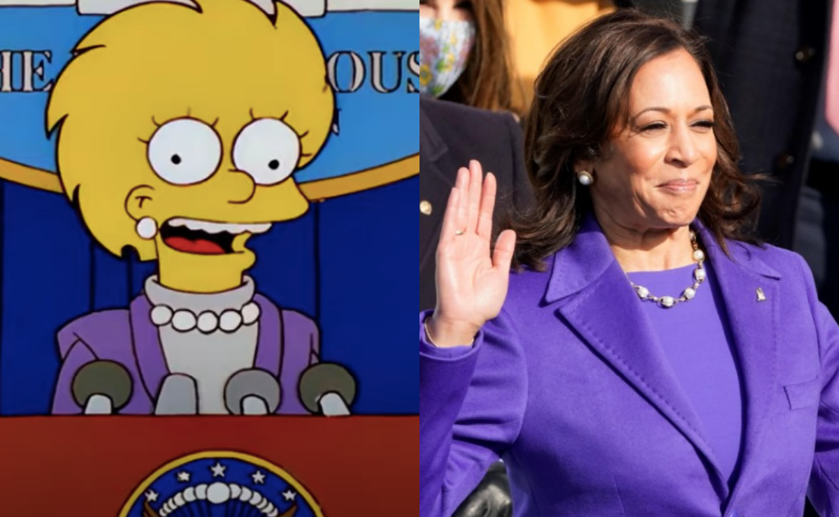 ¿Los Simpson lo anticiparon? Atuendo de Kamala Harris hizo recordar a la presidenta Lisa Simpson