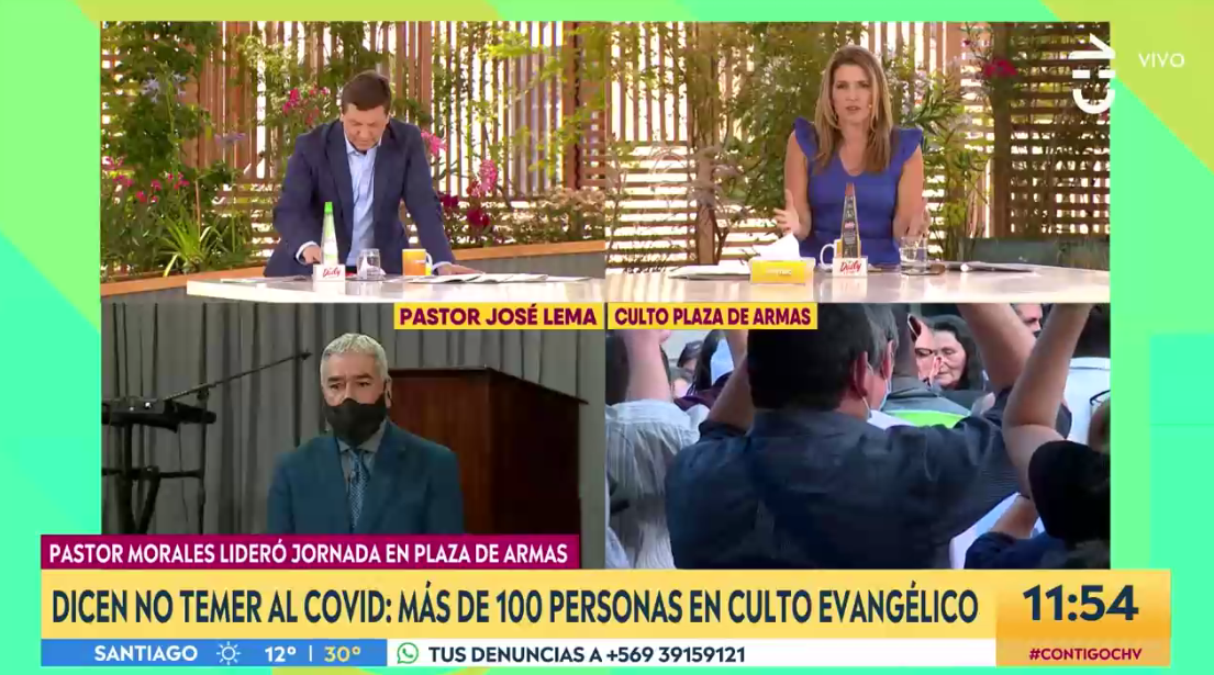 El cuestionado mensaje de pastor en CHV sobre prédicas en público: "Que lleguen 500 personas"