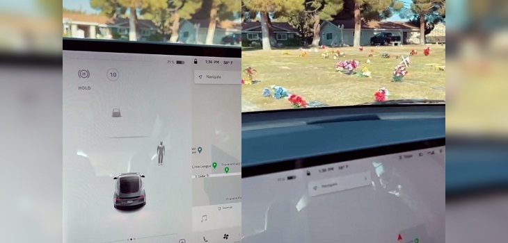 ¿Fantasma? Escalofriante viral muestra cómo radar de un Tesla detecta a persona en cementerio vacío