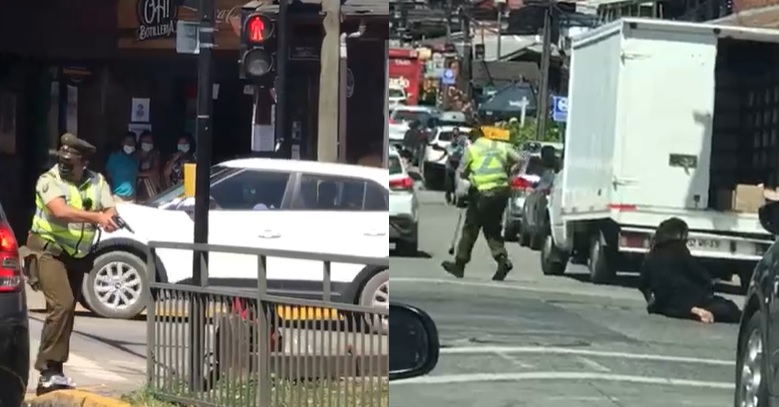 Malabarista muere baleado por carabinero en centro de Panguipulli