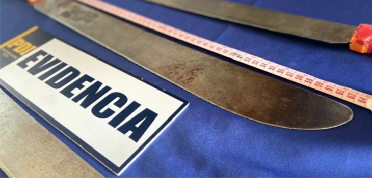 PDI recibió machetes que habría utilizado malabarista baleado en Panguipulli