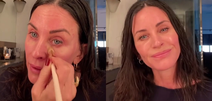 Courteney Cox mostró su sencilla rutina de maquillaje: demora 5 minutos y otorga un look radiante