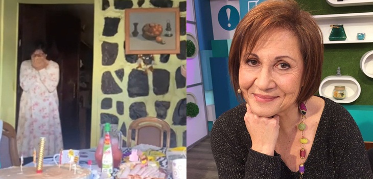 Teresita Reyes se emocionó hasta las lágrimas tras sorpresa de su familia y amiga en su cumpleaños