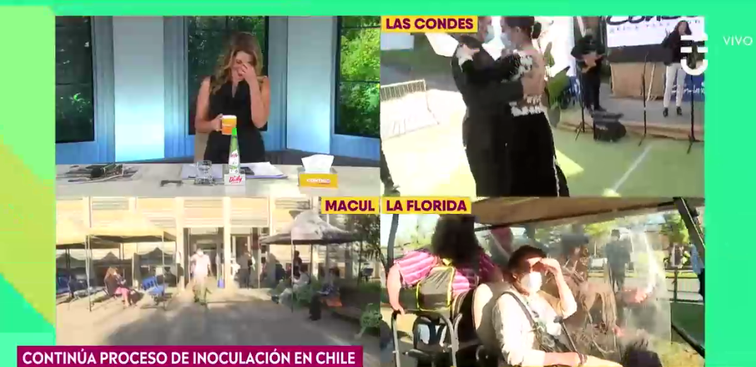 "Lavín se va al chancho": Monserrat Álvarez reaccionó a show en punto de vacunación en Las Condes