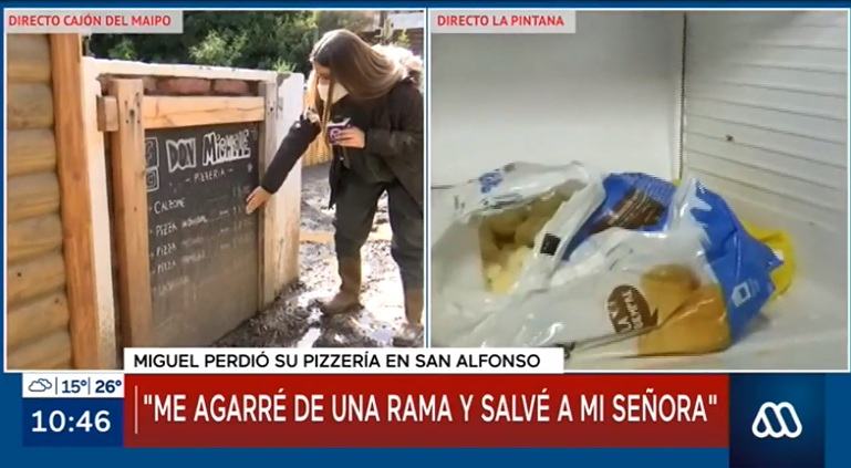 Impactante relato de hombre que fue arrastrado por aluvión en San Alfonso
