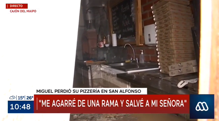 Impactante relato de hombre que fue arrastrado por aluvión en San Alfonso