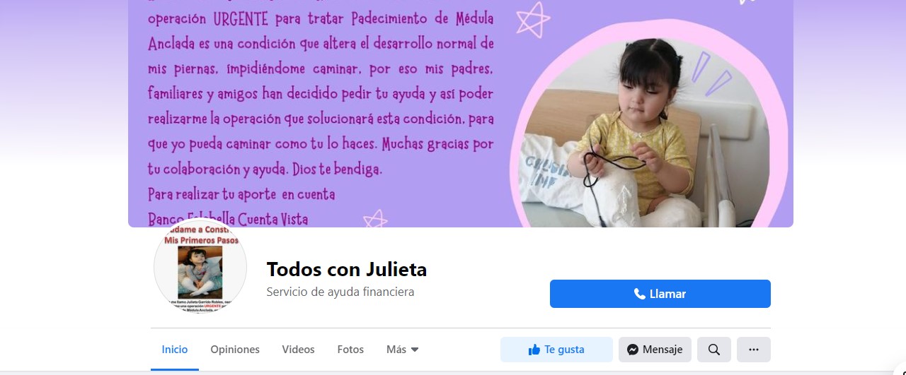 Una madre necesita 16 millones para operar a su hija de 2 años