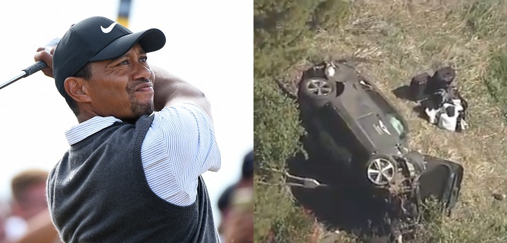 Tiger Woods fue hospitalizado tras sufrir grave accidente de tránsito