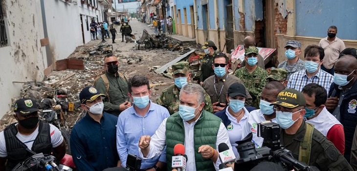 43 heridos deja explosión de atentado con coche bomba en municipio de Corinto, Colombia