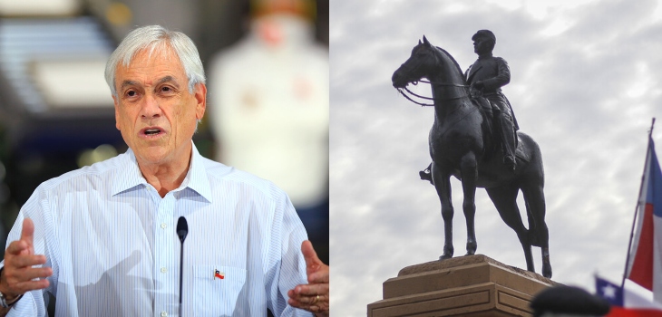 ¿Volverá a su sitio? Piñera aclaró qué pasará con el monumento de Baquedano tras su restauración
