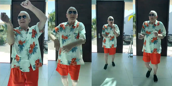 Anthony Hopkins la rompe con divertido baile al ritmo de ‘Tu sonrisa’ de Elvis Crespo