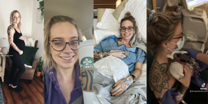 Mujer que estaba a punto de dar a luz salvó la vida de una persona y aprobó examen de enfermería