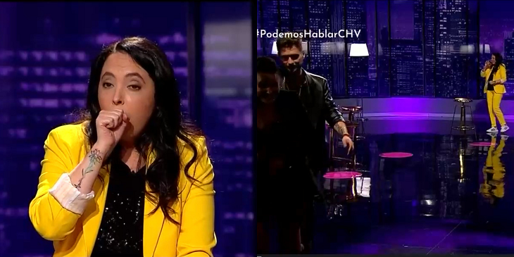 'Chiqui' Aguayo vivió divertido percance en Podemos Hablar: tosió y compañeros la dejaron sola