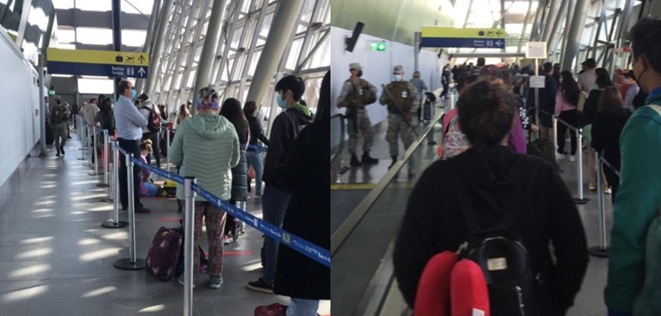 Reportan grandes aglomeraciones en el aeropuerto: viajeros no tienen cupos en hoteles de tránsito