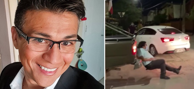 Américo bromea y recrea con su hijo el 