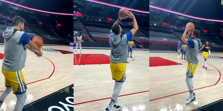 Stephen Curry se vuelve viral por peculiar entrenamiento: mezcló voleibol con baloncesto