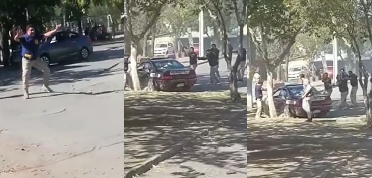 Impactante persecución sorprendió a vecinos de Ñuñoa: era una grabación de la teleserie 'Demente'