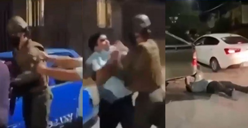 Pastor fingió atropello y fieles lanzan a militar al suelo en fiscalización a culto en Los Ángeles