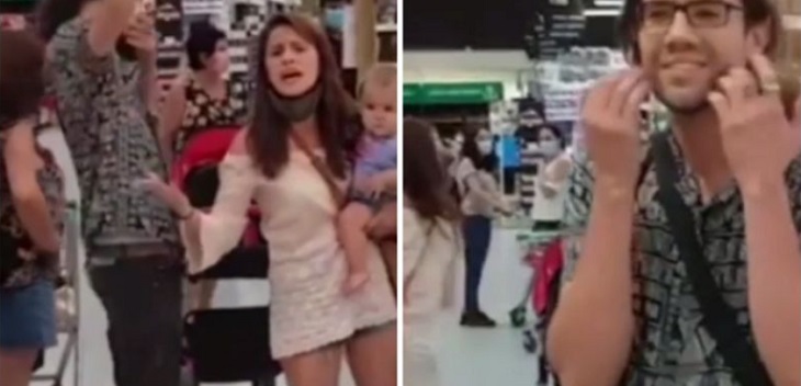 Familia increpada en supermercado de Talca por no usar mascarilla terminó con sumario sanitario
