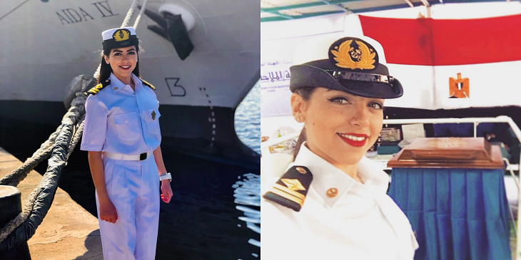 La primera capitana de Egipto fue acusada falsamente en redes sociales de bloquear el Canal de Suez