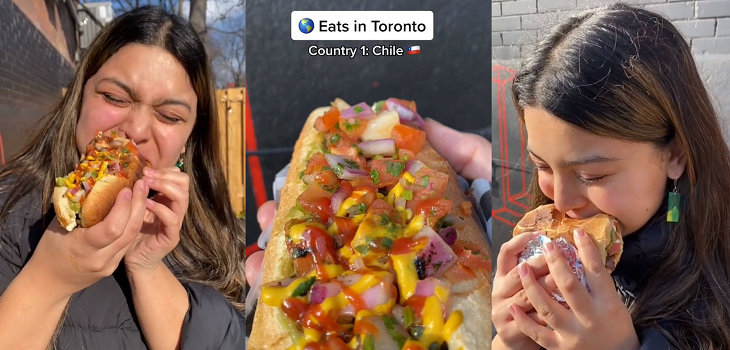 Tiktokers canadienses probaron el completo y churrasco por primera vez: reacción se vuelve viral