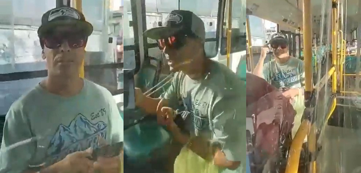 Hombre es viral por negarse a usar tapaboca en un bus en Argentina: dijo que era “inconstitucional”