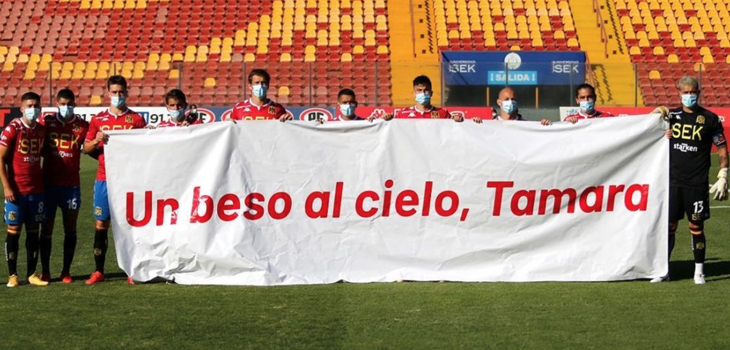 Unión Española realizó homenaje a Tamara Moya: 