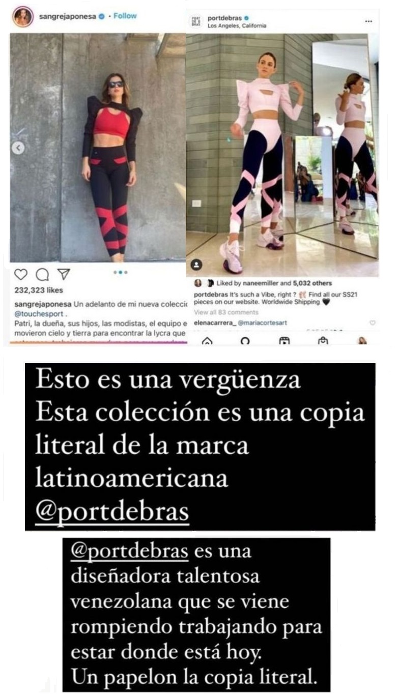 China Suárez funada por plagio