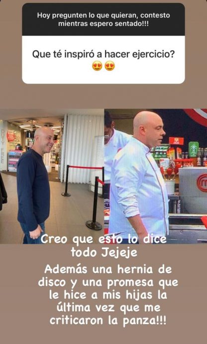 Jorge Rausch mostró antes y después tras su baja de peso
