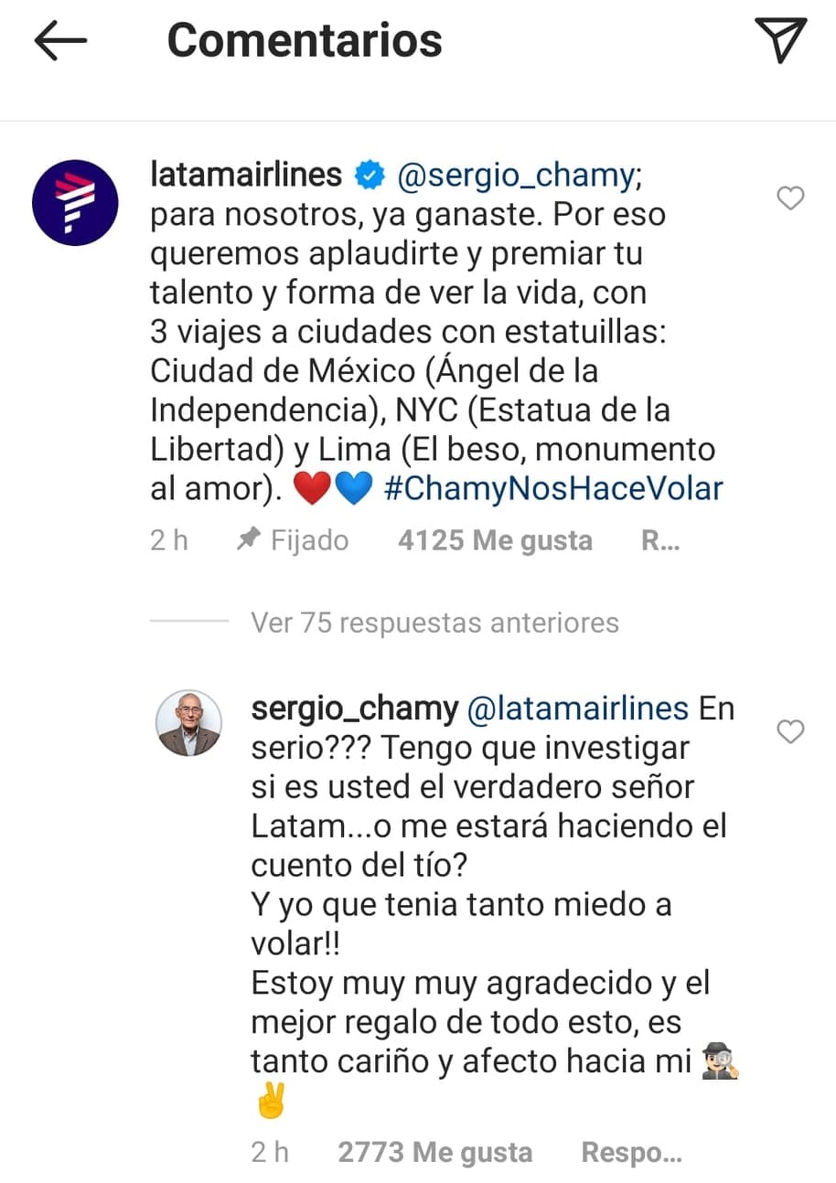 Oferta Latam Sergio Chamy