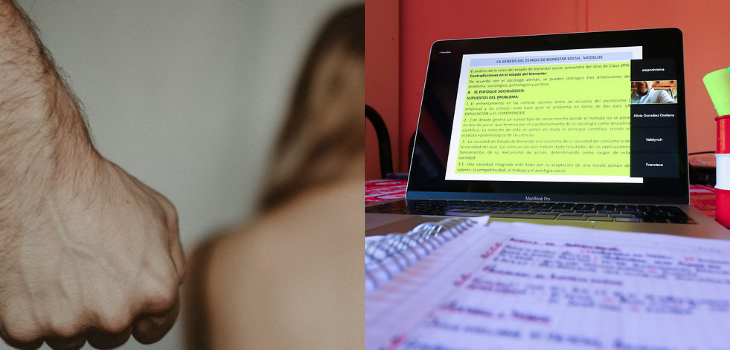 Estudiante fue golpeada por su marido en plena clase virtual: avisó por WhatsApp a profesora